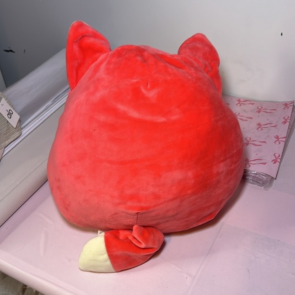 Red and White Fox Plush Pillow - Picture 4 of 7